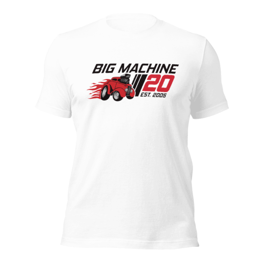 BMLG 20 Year Anniversary Tee - Black Logo - White