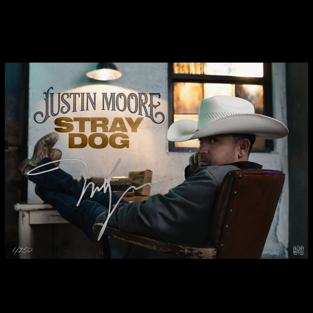 Justin Moore Stray Dog Signed Poster Big Machine Label Group