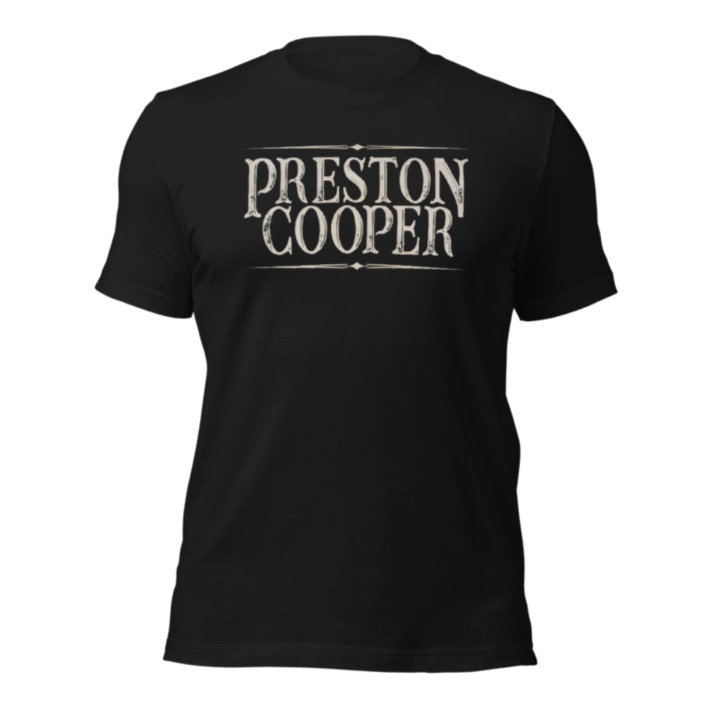 Preston Cooper Logo Tee – Black