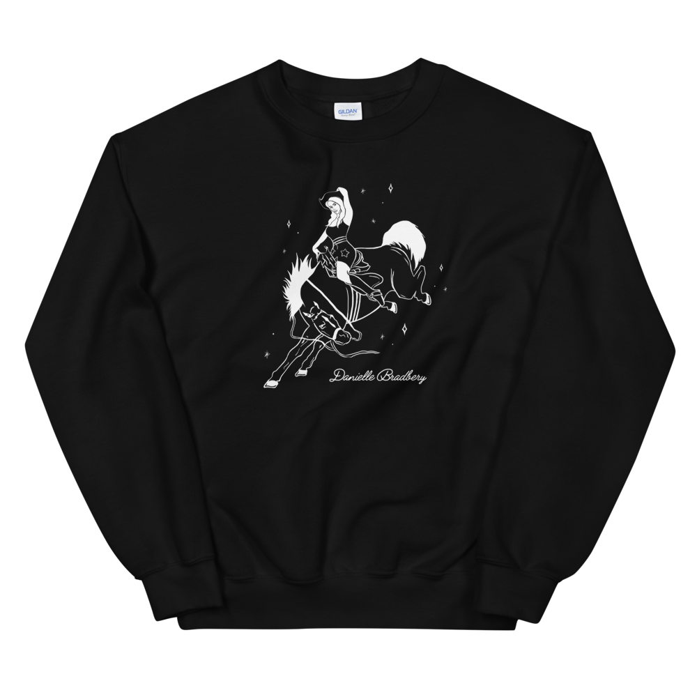 Pinup Cowgirl Black Crewneck