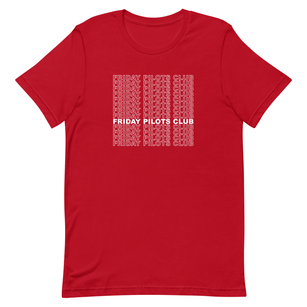 Short Sleeve Unisex T-Shirt White (Red Shirt)