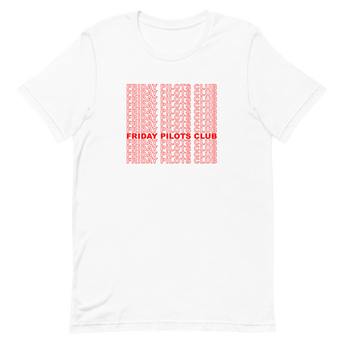 Short Sleeve Unisex T-Shirt Red (White Shirt)