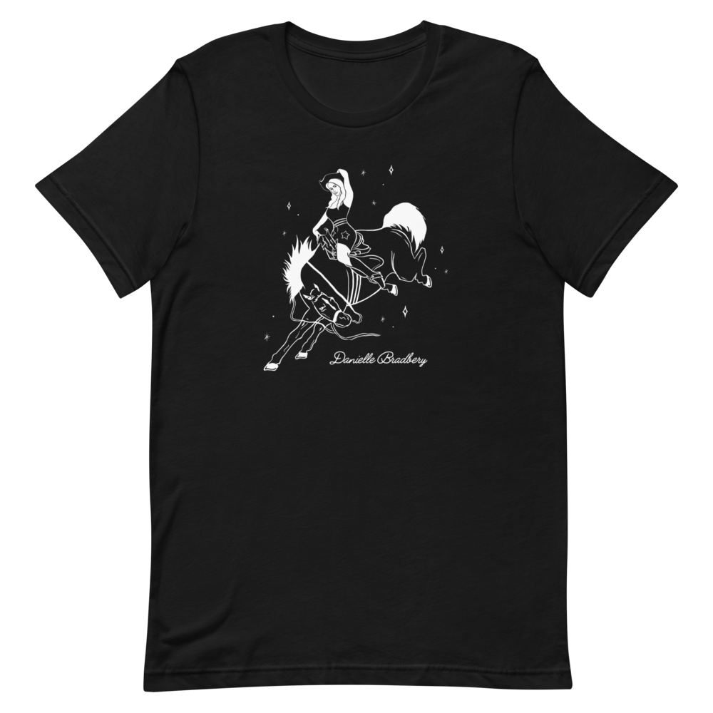 Pinup Cowgirl Black T-Shirt