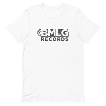 BMLG Records Distressed Logo White T-Shirt