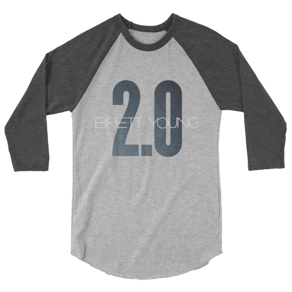 Brett Young 2.0 Baseball Tee - Grey