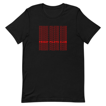 Short Sleeve Unisex T-Shirt Red (Black Shirt)
