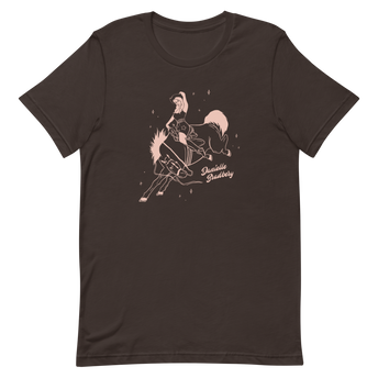 Pinup Cowgirl Brown T-Shirt